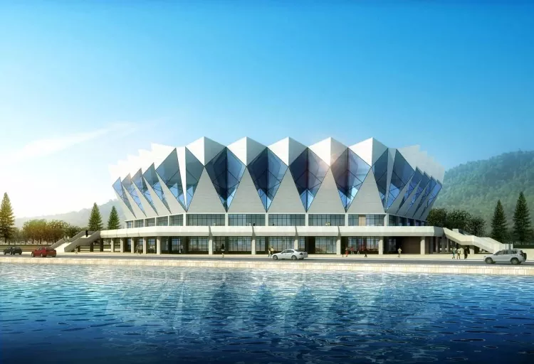 ডিজাইন করা শেপ স্টিল কনস্ট্রাকশন স্টেডিয়াম