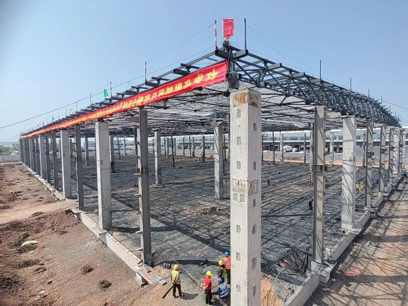বড় আকারের ইস্পাত কাঠামো গুদাম নির্মাণ
